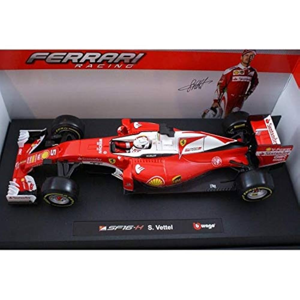 FERRaRI SF16-H SEBaSTIaN VETTEL F1 CaR Diecast 1/18 scale